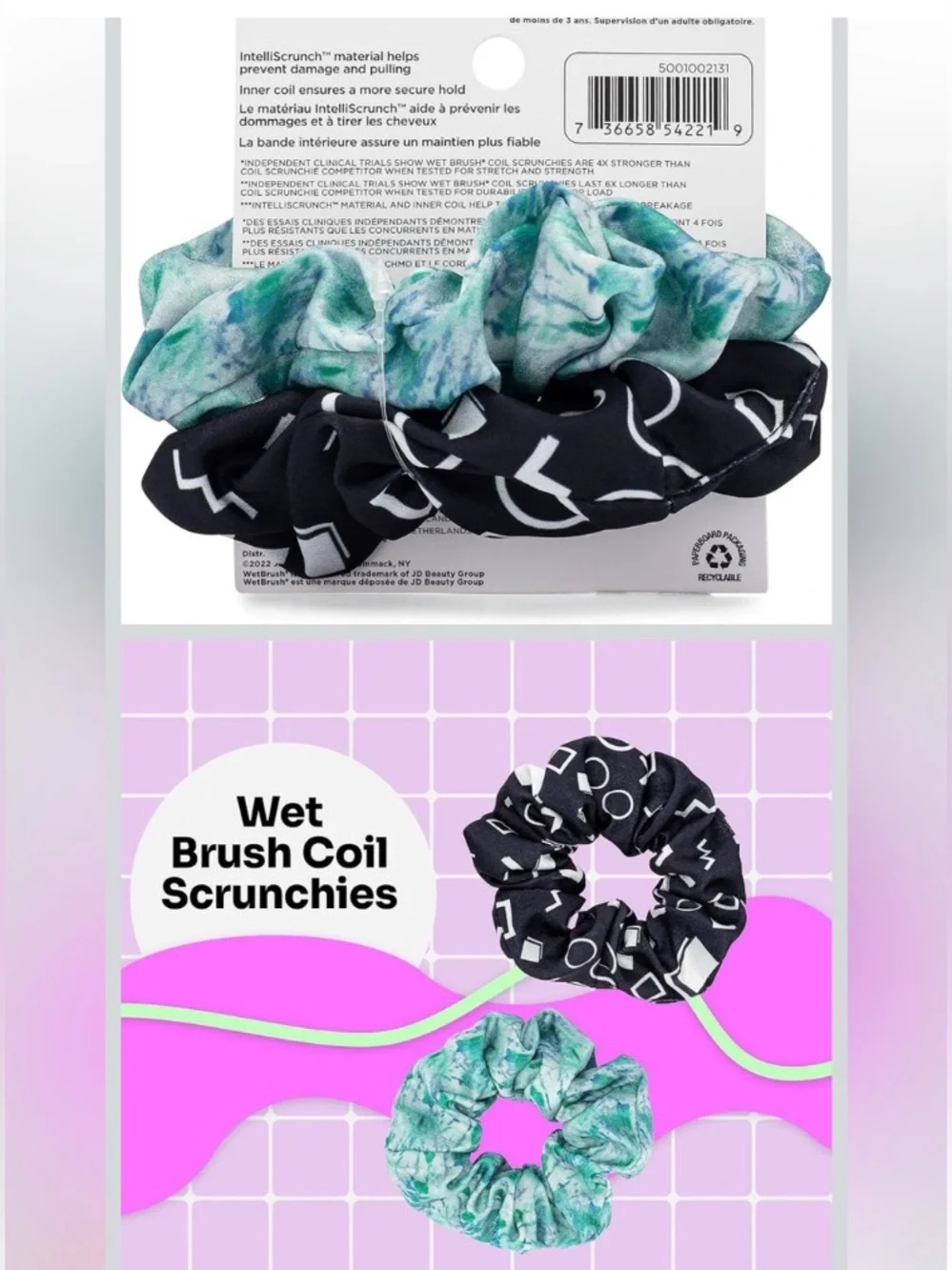 Wet Brush Bundle - Wet Brush Speed Dry & Wet Brush Scrunchies - NEW